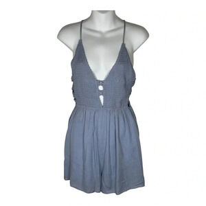 Illa Illa Walking Away Romper in Periwinkle Blue Size Medium New